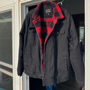 Denim Jacket with Faux Shearling Lining – Great Condition